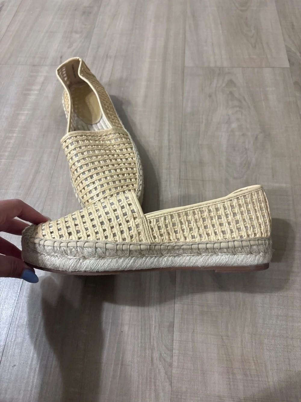 J. Crew Woven Espadrille Flats in Natural/Tan